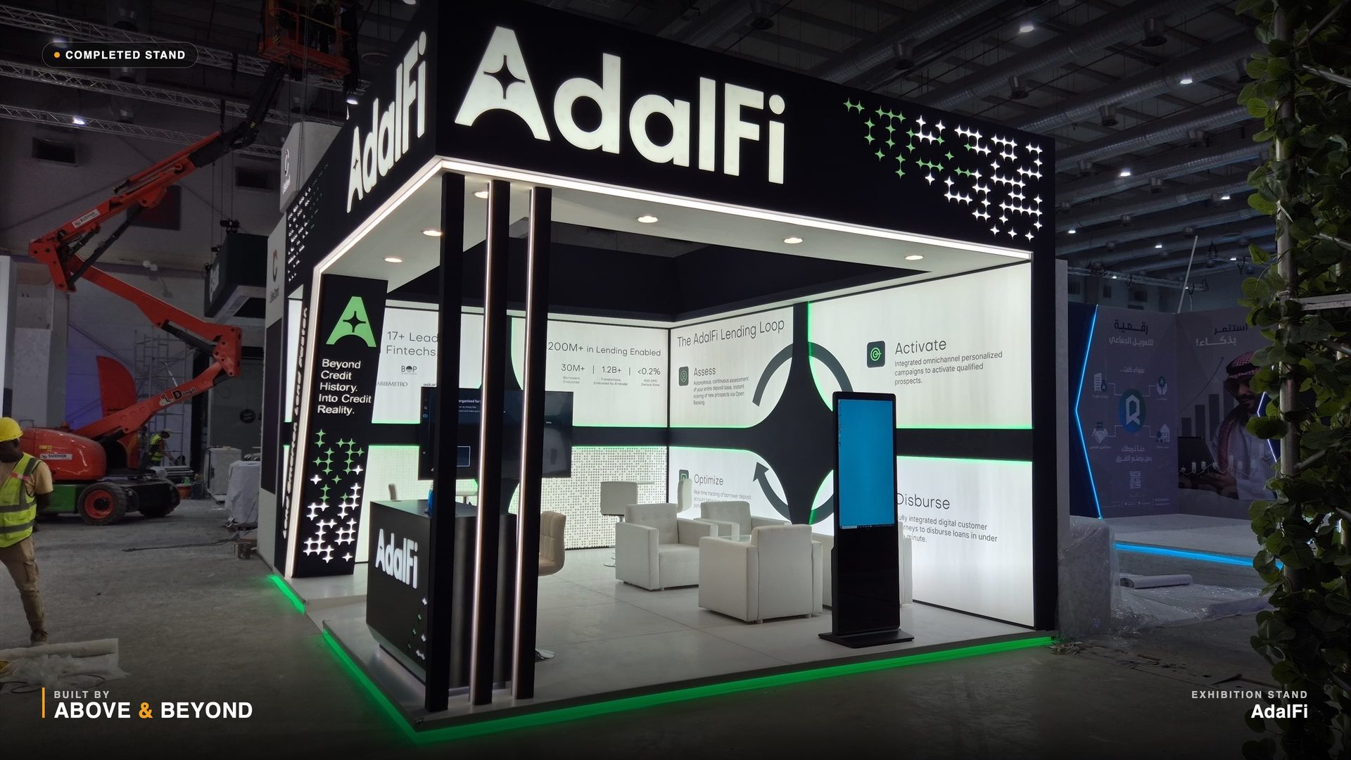 AdalFi exhibition stand — finished stand