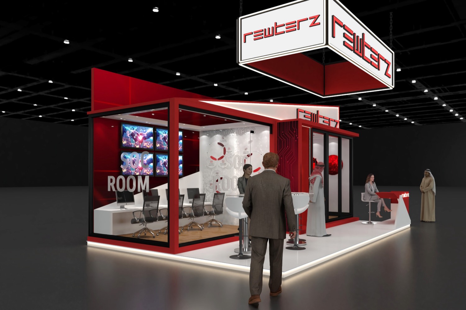 Rewterz exhibition stand concept — Black Hat MEA