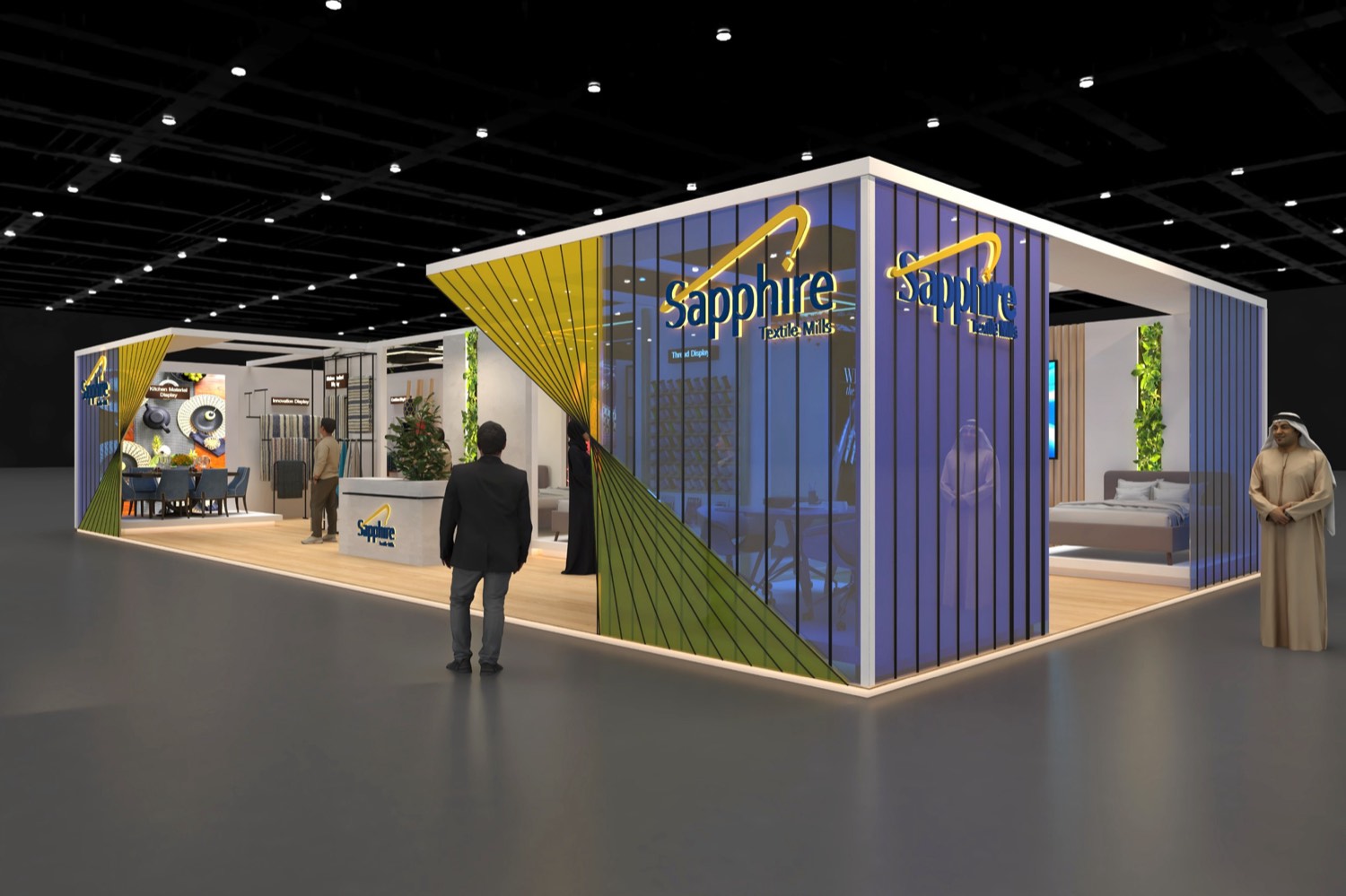 Sapphire Textile Mills exhibition stand concept