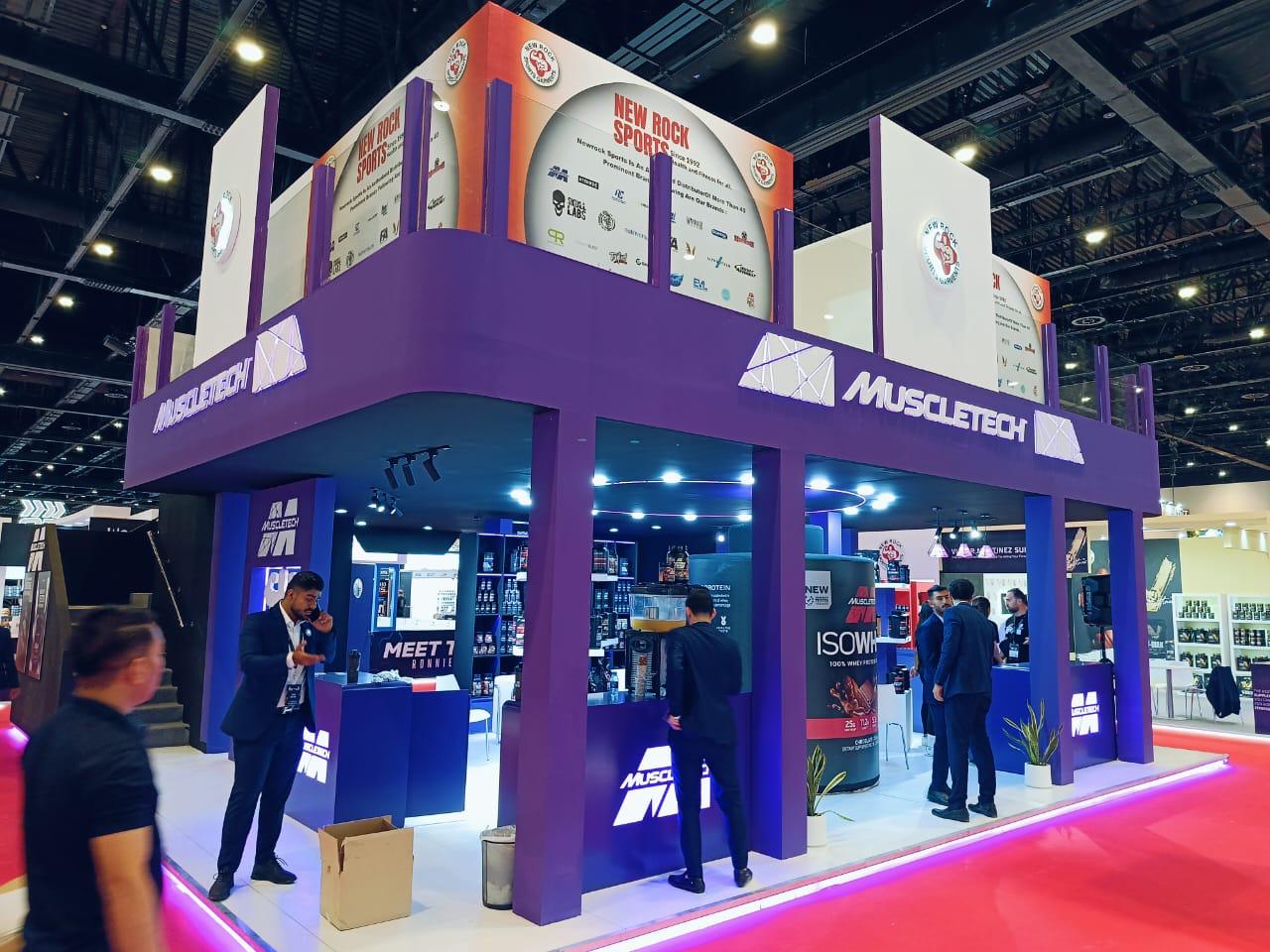 MuscleTech double-deck exhibition stand